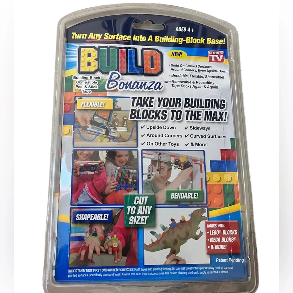 Build Bonanza Flexible Building Block Base, (Blue/Green/Red/Gray) As Seen on TV